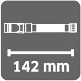 The symbol of the ruler indicates a pencil length of 142 mm.