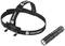 Head torch by TOOLCRAFT with removable, black and silver torch attachment and adjustable headband.