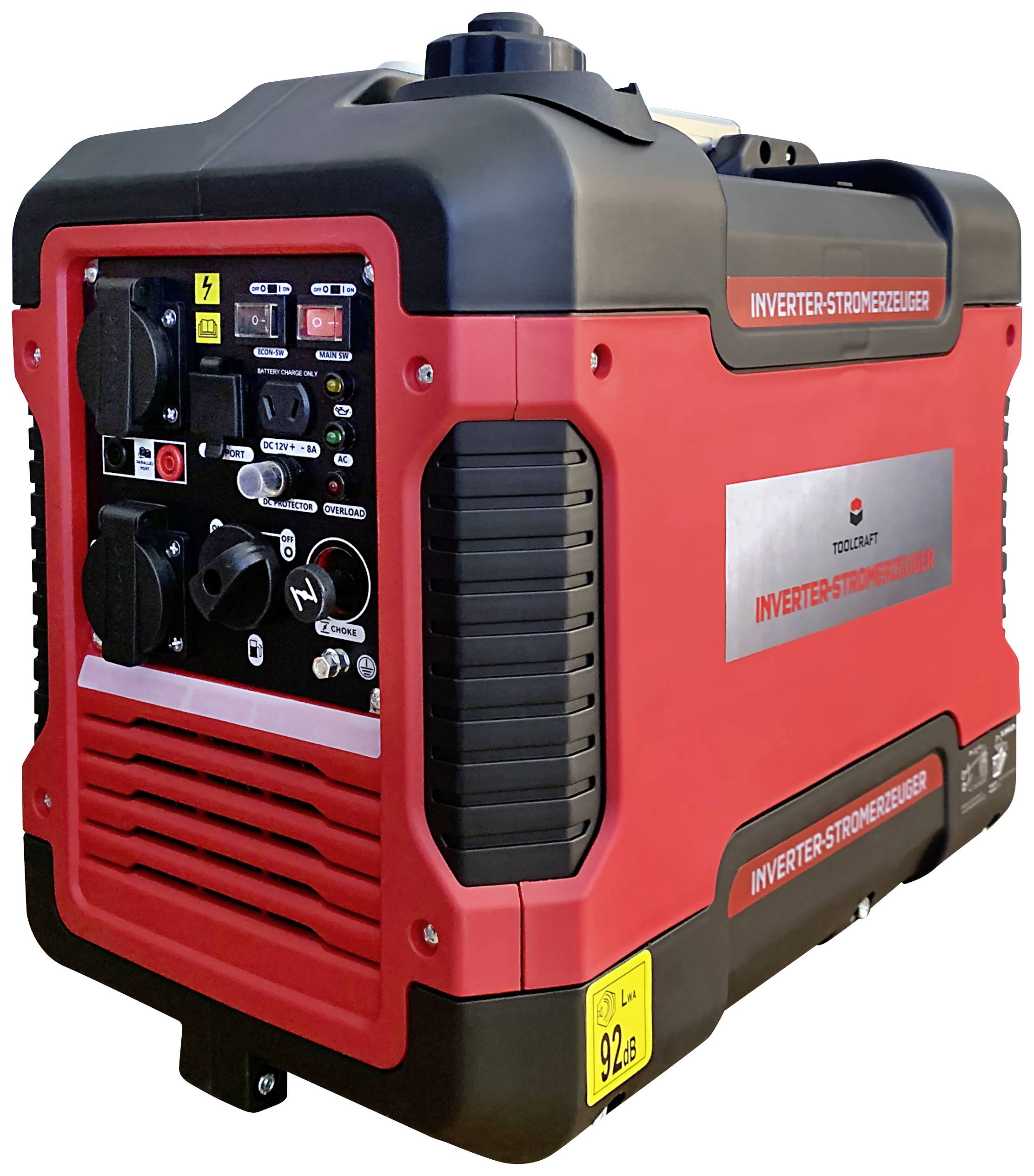 TOOLCRAFT Four-stroke Inverter generator 230 V AC, 12 V DC 21.5 kg 1700 W