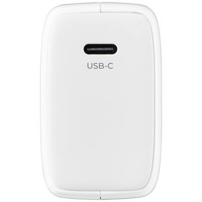 A white device with a USB-C port in the centre.