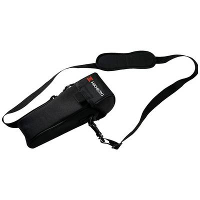 Black camera bag with shoulder strap and 'HHMICRO' logo on the front. Suitable for the secure transportation of a camera.