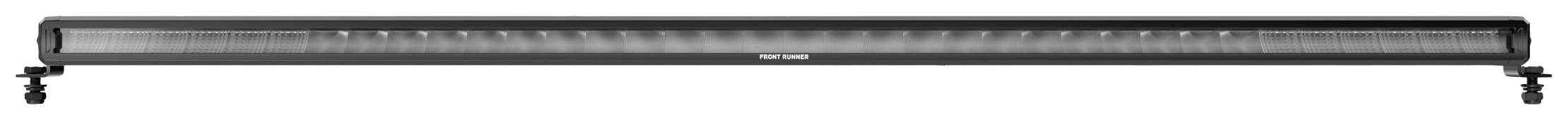 A sleek black soundbar with mounting brackets at both ends. Ideal for space-saving placement beneath a television.