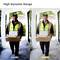 The caption demonstrates the difference between HDR 'Off' and HDR 'On'. Both images show a parcel delivery driver at a door.