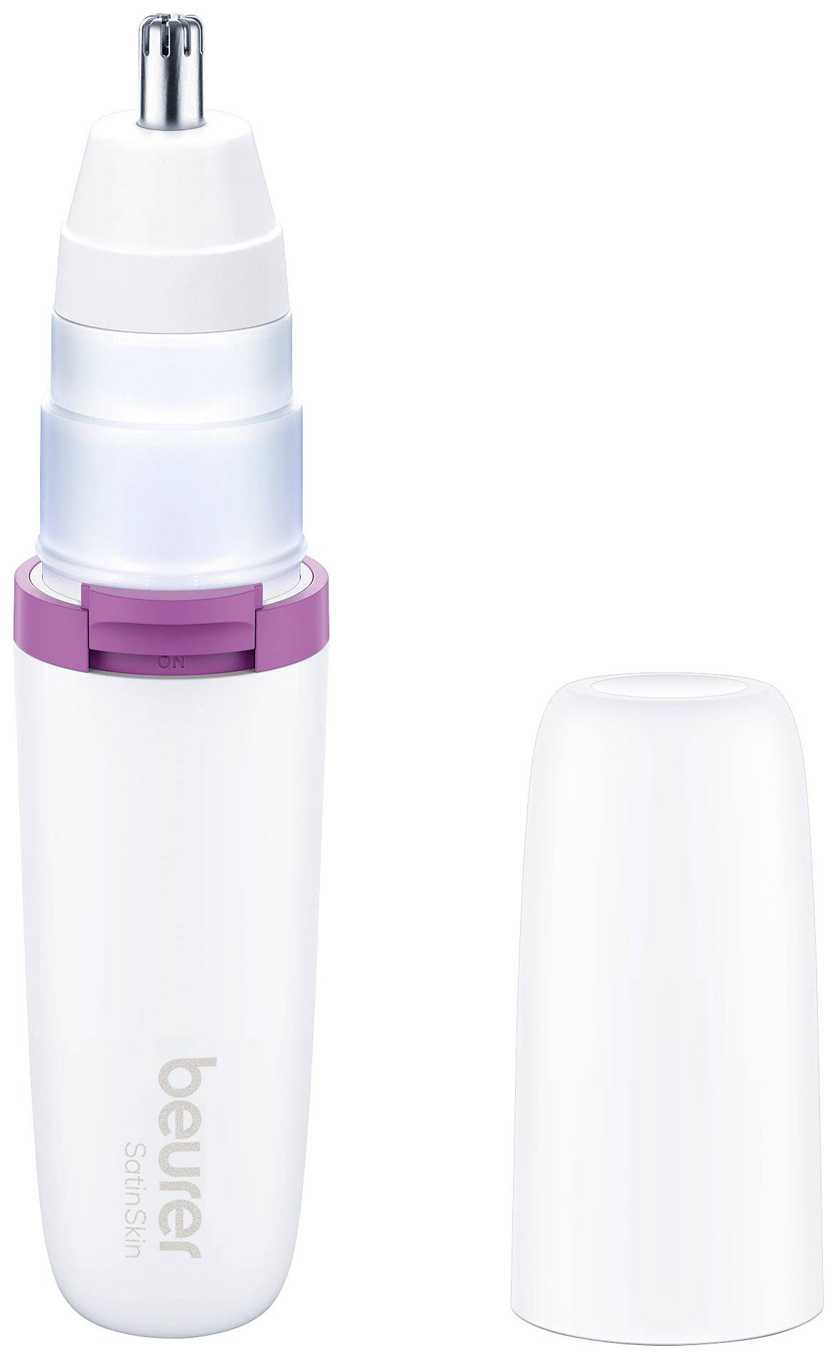 An electric manicure and pedicure device with a removable head and padded grip. Sharp metal head for precise care.