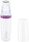 Electric skincare device with removable lid, white with lilac accents, brand 'Beurer Sanitas'.