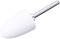 A white polishing attachment with a metallic rod, commonly used for fine finishing and smoothing work in metalworking or woodworking.