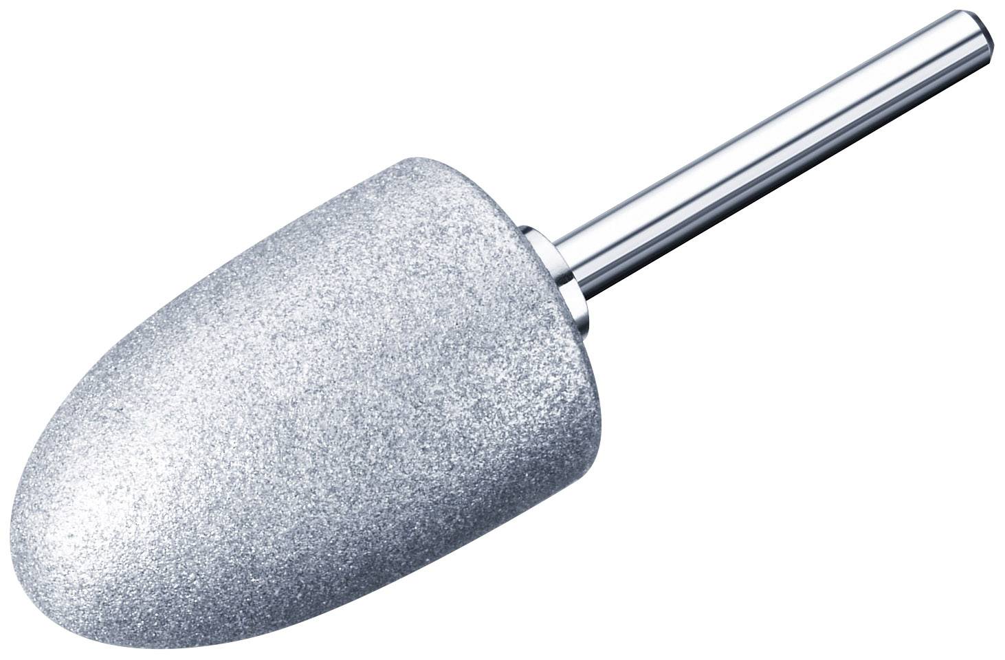 A grinding stone with a metal handle, commonly used for polishing and grinding work in metalworking and woodworking.