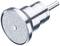 A silver, metallic grinding head with a rough, round surface. Suitable for precise grinding work on tools.