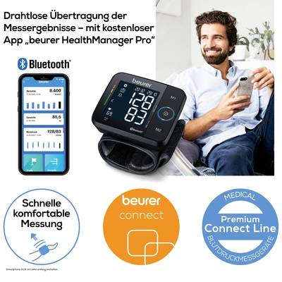 Beurer Bluetooth Wrist Blood Pressure Monitor Black BC54 - Best Buy