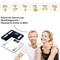 A man and woman smiling; next to them are weighing scales with a display. Text: 'Step by step to your ideal weight – always keeping track of measurements'.