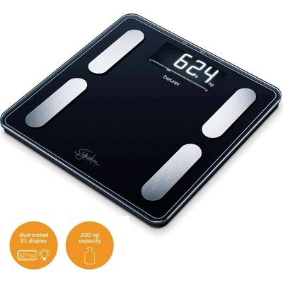 Digital personal scales with a large, easy-to-read XL display showing 62.4 kg; maximum weight capacity: 200 kg.