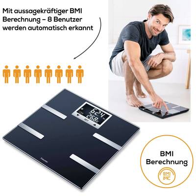 Beurer BF 720 BT Smart bathroom scales 74938 Digital Weight range=180 kg-4