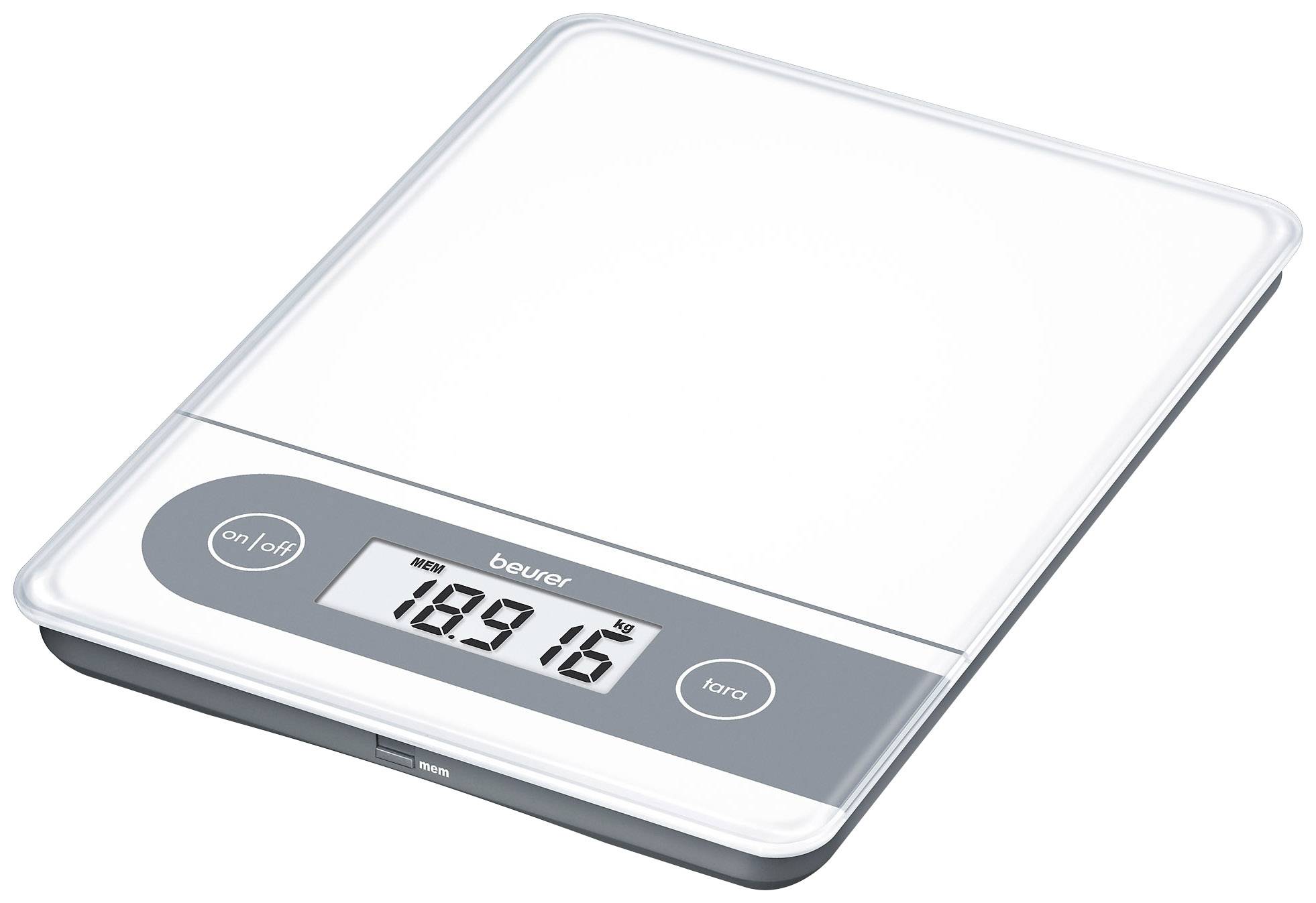 Beurer KS 59 Kitchen scales Digital Weight range=20 kg Glass 220 x 300 x 25
