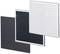 Three air filters in layers: at the front a black pre-filter, in the middle an activated carbon filter with honeycomb structure, at the back a white HEPA filter.