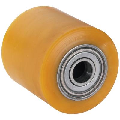 Orange Radial Bearing with Metal Housing, likely a spare part for machinery or equipment.