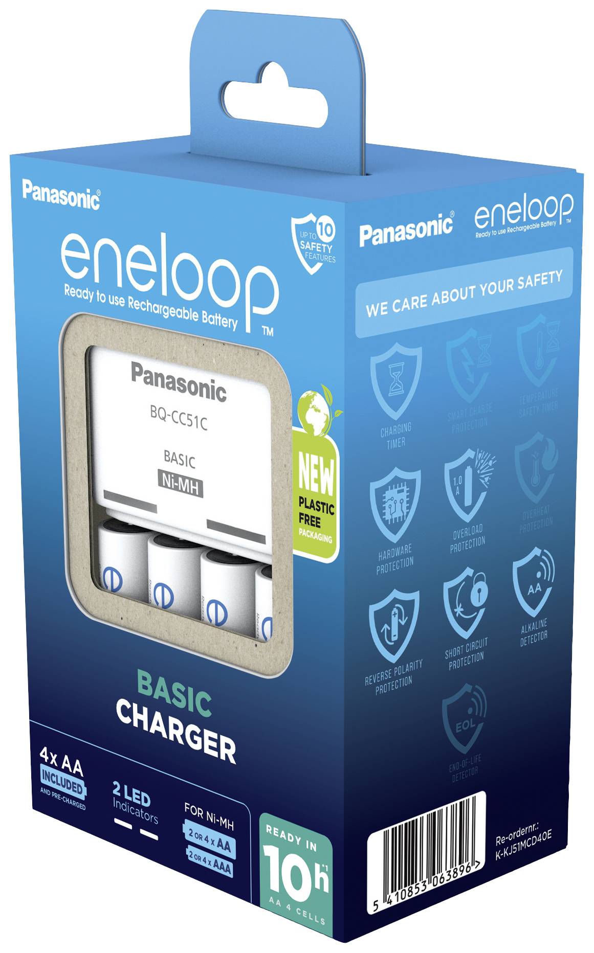 Panasonic Basic Bq Cc51 4x Eneloop Aa Mains Powered Usb Charger Nimh