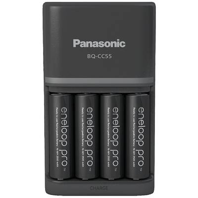 Panasonic Smart & Quick BQ-CC55 +4x eneloop Pro AA Battery pack charger NiMH AAA , AA 