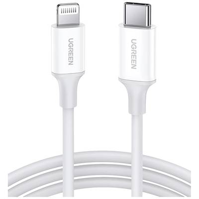 UGREEN USB charging cable  USB-C® plug, Apple Lightning plug 1 m White  10493