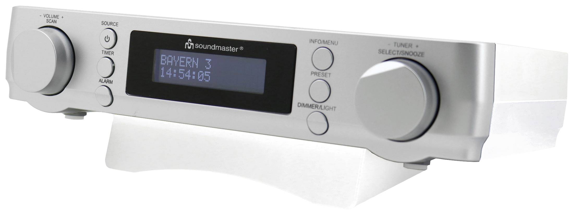Image of soundmaster UR2022SI Radio base component DAB+, FM Alarm clock Silver