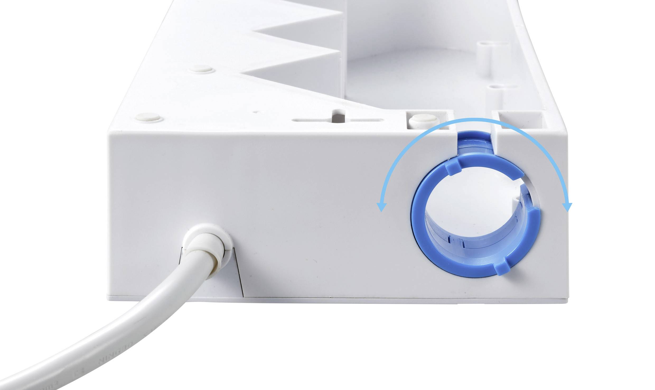 Sygonix SY-5228510 Power strip (+ switch) 4x White PG connector 1 pc(s)-9