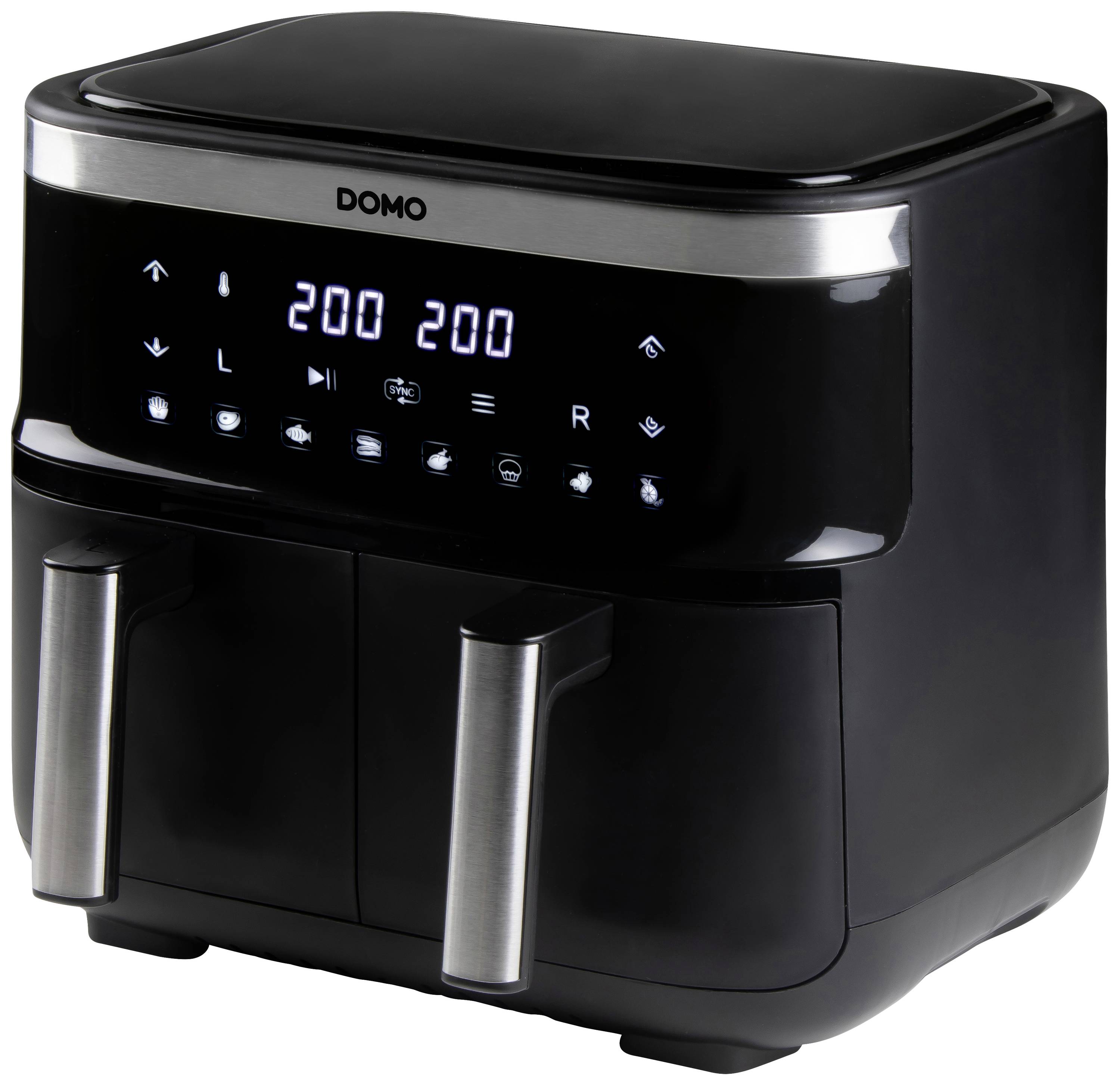 Image of DOMO DO537FR Air fryer Overheat protection, Timer function, with display, Non-stick coating Black