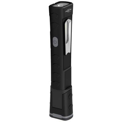 A black LED light with a silver clip and a grey on/off switch on the side.