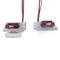 Two LED rear lights with cables, mounted on metal brackets. They are suitable for models or RC vehicles.