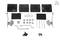 'Set of replacement parts for a model truck, comprising four black grilles, metal rods, screws and mounting brackets.'