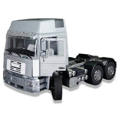 Lorry without trailer, side view. Focus on cab and chassis. No load, no further surroundings visible.