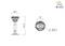Technical drawing of a component with dimensions: Height 44.5, Width 18.4, and Diameter 12 with two holes Ø2.1. Thicon and Lesu logo.