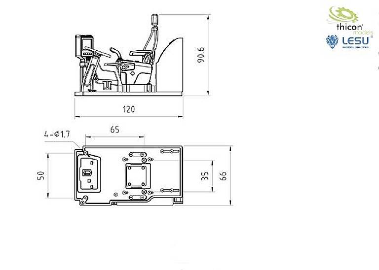 Image of Thicon Models 58710 1:14 Excavator interiors 1 pc(s)