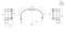 Technical drawing of a lorry axle suspension with dimensions in millimetres. Manufacturer logos in the top right.