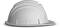 White safety helmet, side view. Symbolises safety and protection on construction sites or in other work environments.
