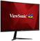 A black monitor with the ViewSonic logo on a red background.