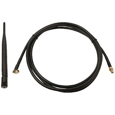 'Black Wi-Fi antenna with long cable, suitable for electronic devices for signal amplification.'