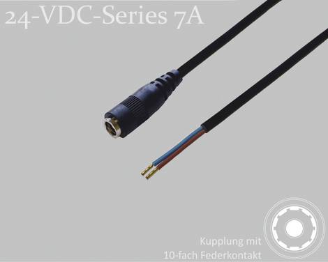 BKL Electronic 075913 DC connector DC connector - Ferrules    2.5 mm 1.5 m 1 pc(s) Single