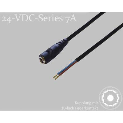 Clutch cable with black plug on the left and exposed wires on the right. Labelling mentions '24-VDC-Series 7A'.