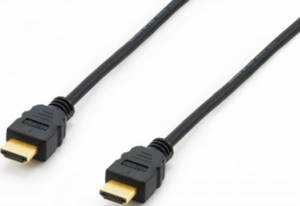 Equip HDMI Cable HDMI-A plug 1.80 m Black 119350 4K UHD, gold plated connectors HDMI cable