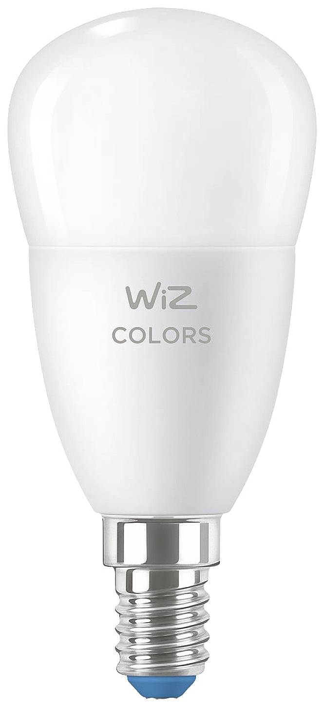 A smart LED lamp with the inscription 'Wiz Colours', suitable for colour changes and intelligent control.