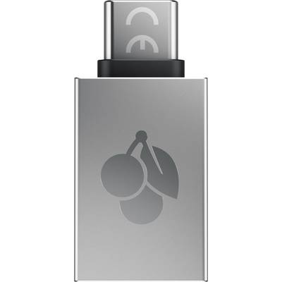 USB-C Adapter in Silver with Cherry Logo on the Front.