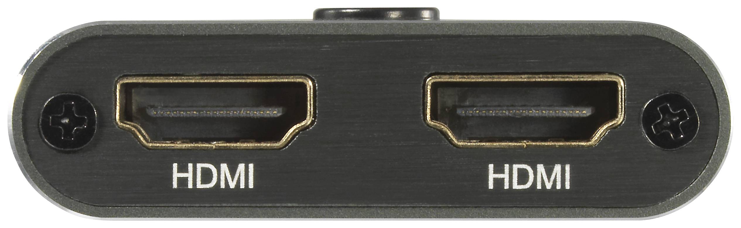 Two HDMI ports on a device, marked with 'HDMI'.