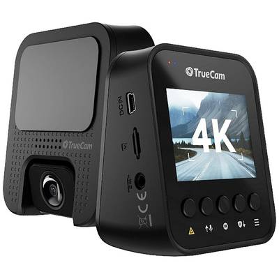 Image of TrueCam H25 Dashcam with GPS Horizontal viewing angle (max.)=50 ° Video time stamp, Accelerometer, WDR, Loop recording, Automatic start, GPS/radar detector,