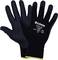 Black work gloves with 'Kunzler Bumper Grip' print. They display CE marking and size specification.