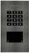 A black door intercom with a numeric keypad from 0-9, including star and hash keys. 'DoorBird' is displayed at the top.