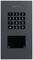 A black door intercom with twelve buttons (1-9, *, #) and a display beneath. 'DoorBird' is written at the top.