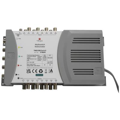 'Triax Multiswitch 5x16 with technical specifications, suitable for satellite distribution systems.'