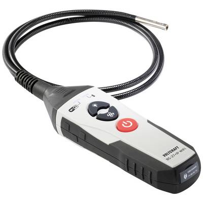 Gas leak detector with a flexible hose and display, suitable for detecting gaseous leaks in hard-to-reach areas.