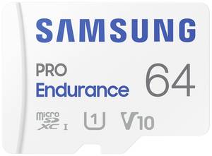 Samsung PRO Endurance microSDXC card  64 GB Class 10, UHS-Class 1 4k video support, incl. SD adapter, shockproof
