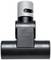 A vacuum cleaner nozzle attachment made of black and grey plastic, showing a red arrow marking for the direction of attachment.