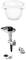 Kitchen Mixer Accessories: A white mixing bowl and a silver mincing attachment set with various components.